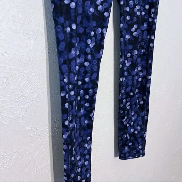 Athleta Women’s Chaturanga Polka Dot Leggings Blue Size M - Picture 4 of 7